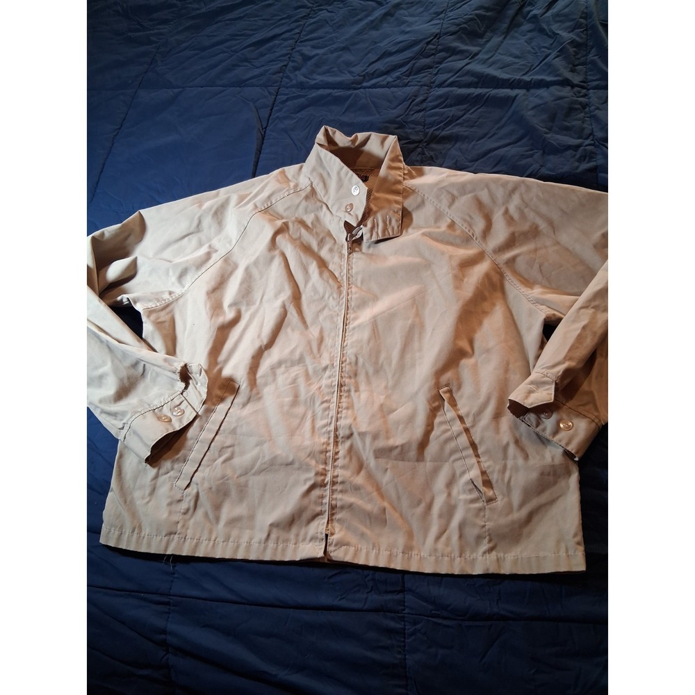 Vintage Britannia Outdoor Jacket Large 80s Full Zip Biege‎